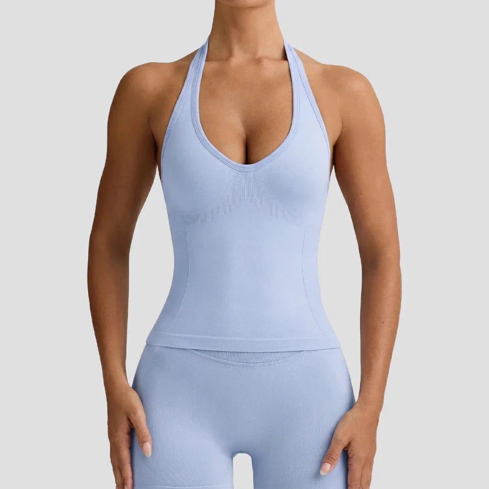 Seamless Halter Yoga Fitness Tank Top