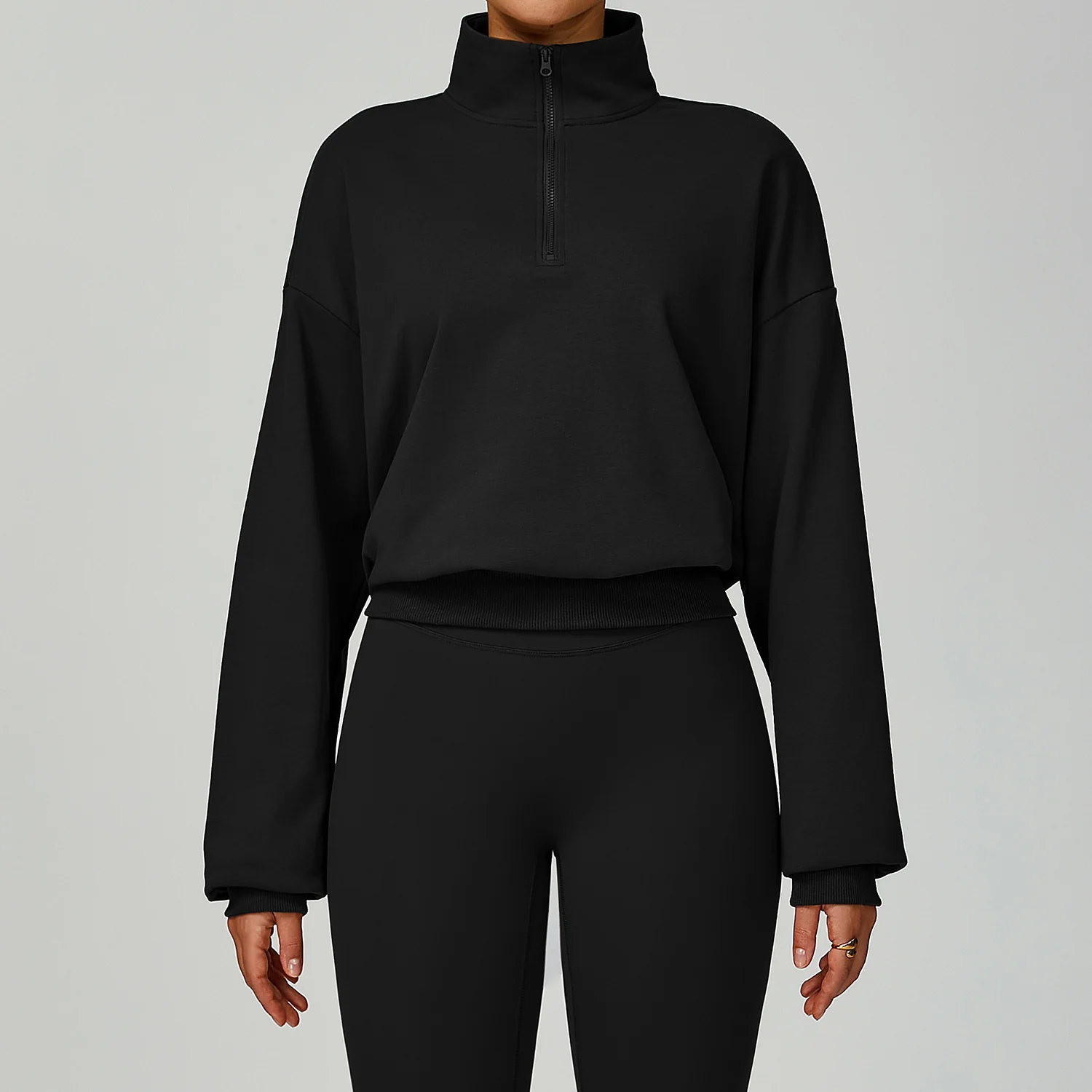 Women's Fall Winter Half Zip Up Sweatshirt