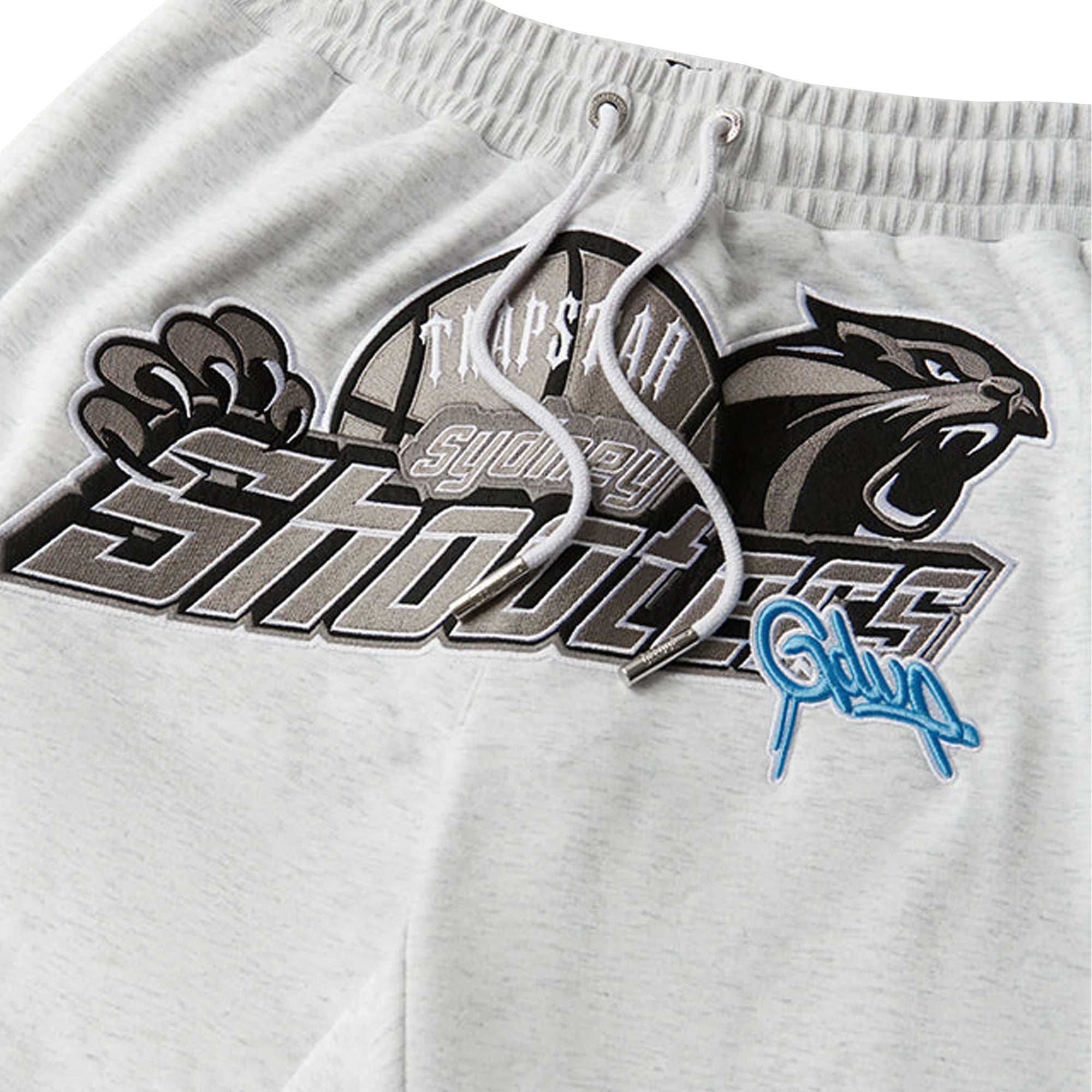 Geedup x Trapstar Sydney Shooters Trackpants 'White Marle / Blue' (2025)