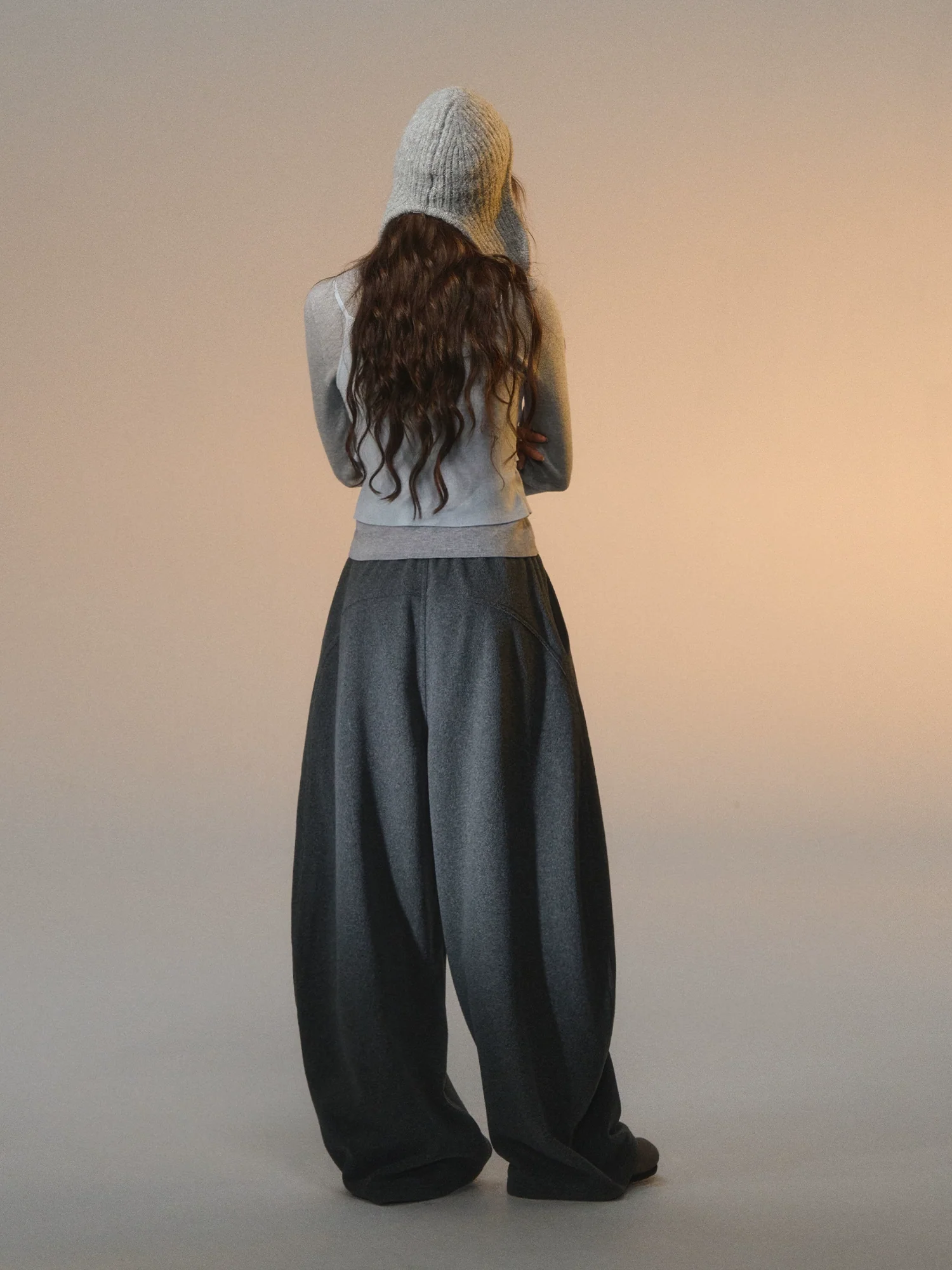 Contrast-Tie Layered Crewneck Knit Sweater