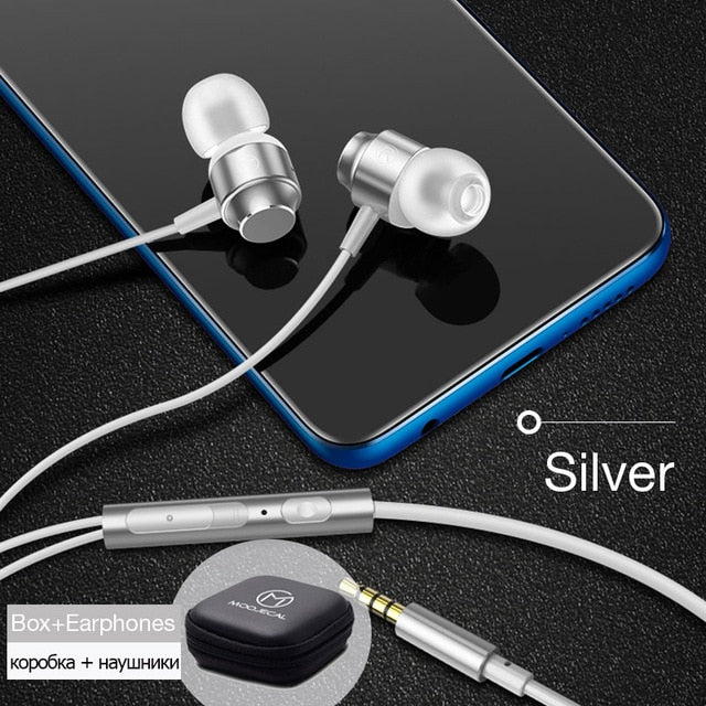 In ear Earphone Wired Super Bass Sound Earbud Headphone with Microphone