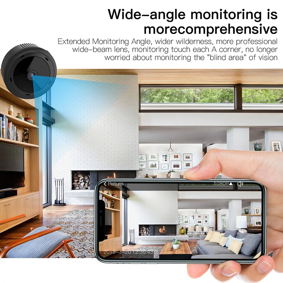 Mini WiFi Camera 1080P HD IR Night Vision Home Security IP Camera