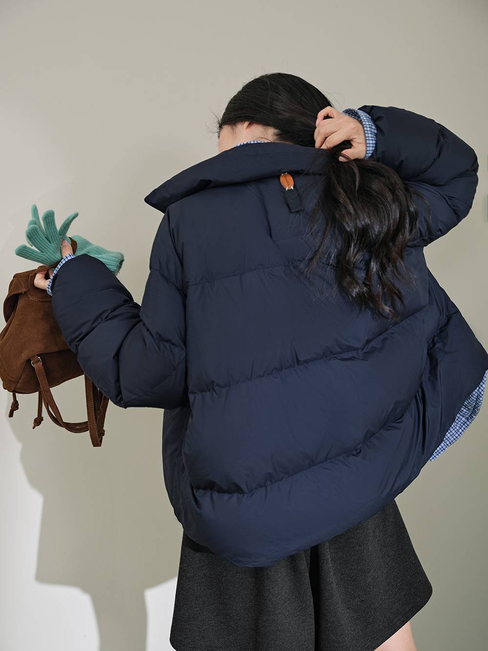 Layered Look Puffer Jacket