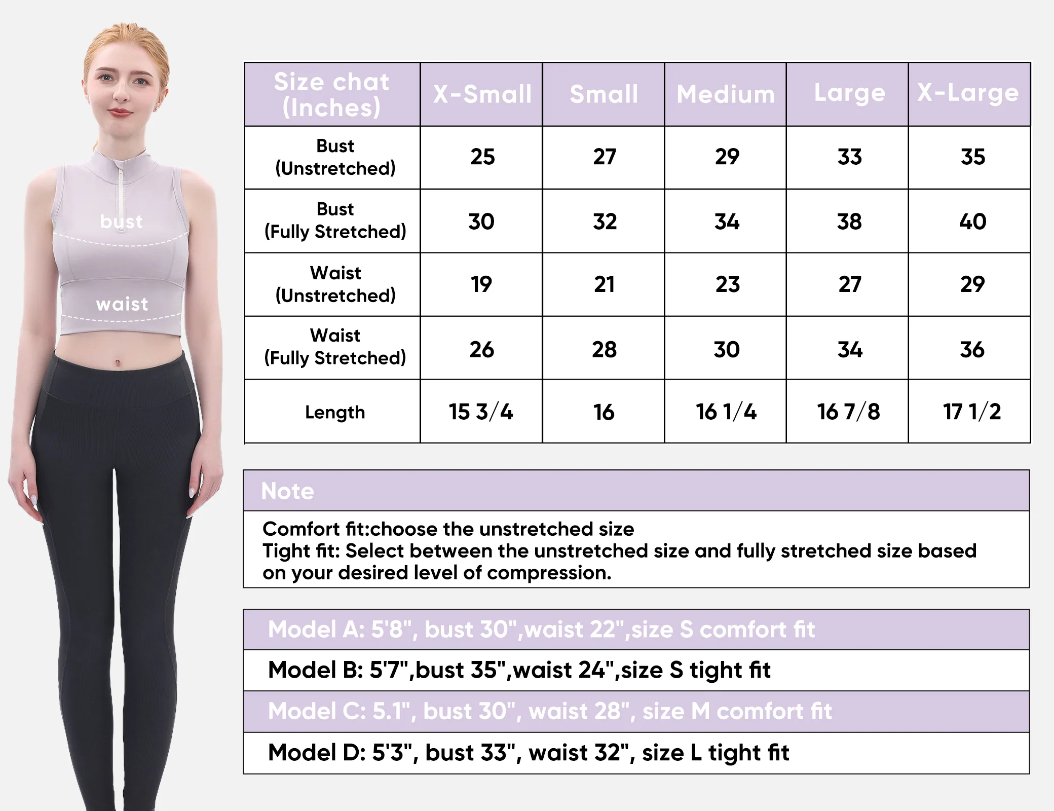 Half-Zip Stand-up Collar Crop Tank
