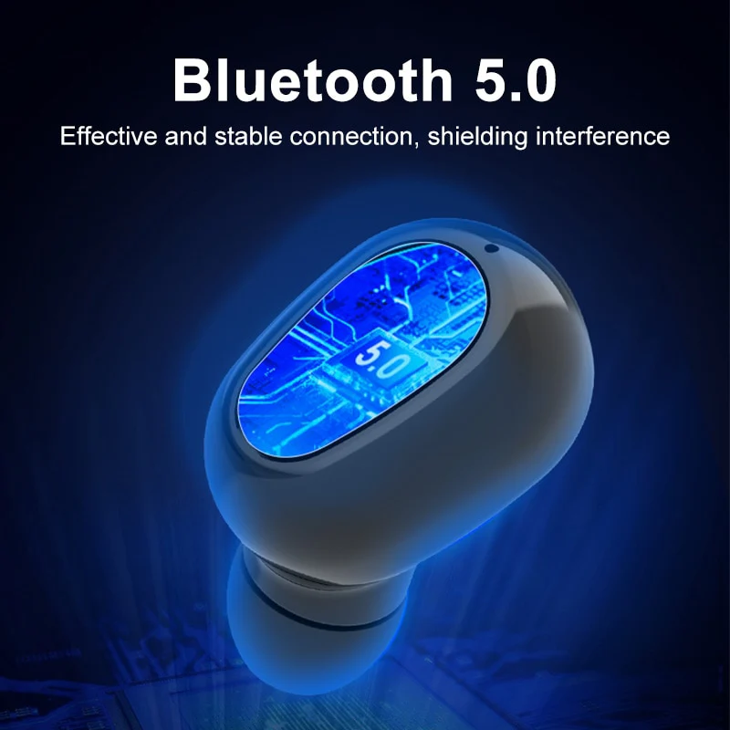 Bluetooth Earphone Wireless Earbuds 5.0 TWS Headsets Dual Earbuds Bass Sound