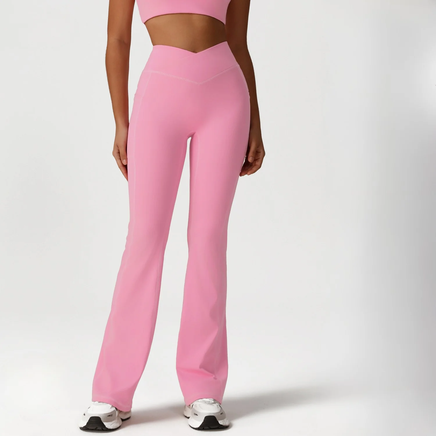 Cross High Waist Yoga Flared Pants