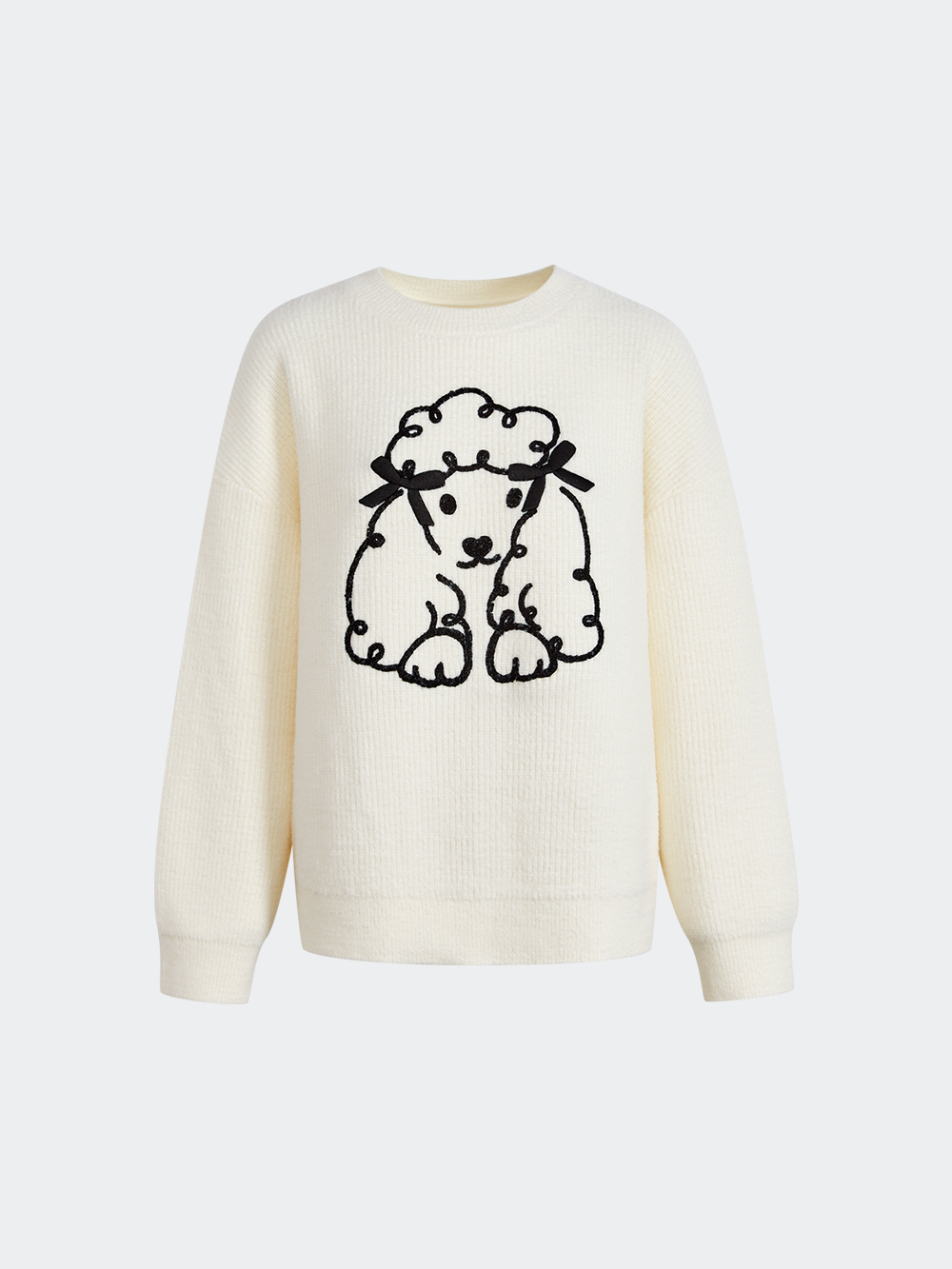 Fluffy Dog Graphic Sweater