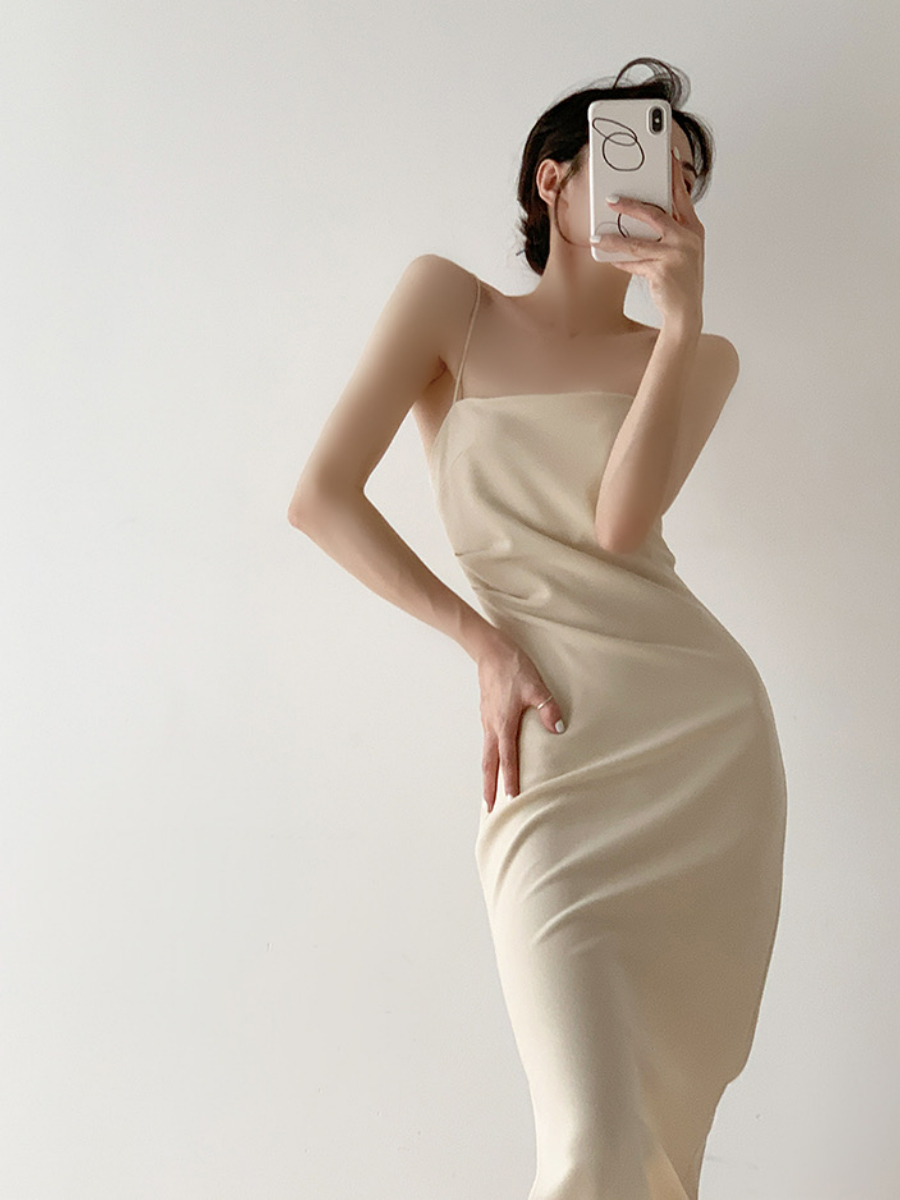 Xona Side Ruched Cami Dress