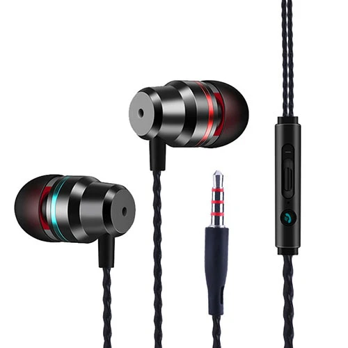 Wired Earphone Hi-fi Headphones Metal Headset