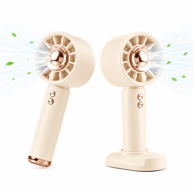 1200mAh Turbo Fan with Phone Holder Base Rechargeable Personal Fan Mini Handheld Fan Pocket Fans