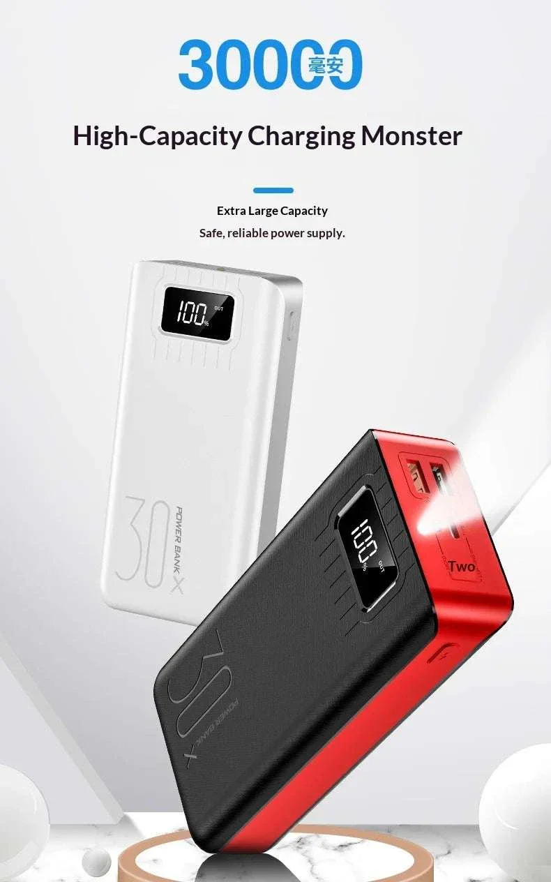 30000mAh Ultra-High Capacity Fast Charge Power Bank