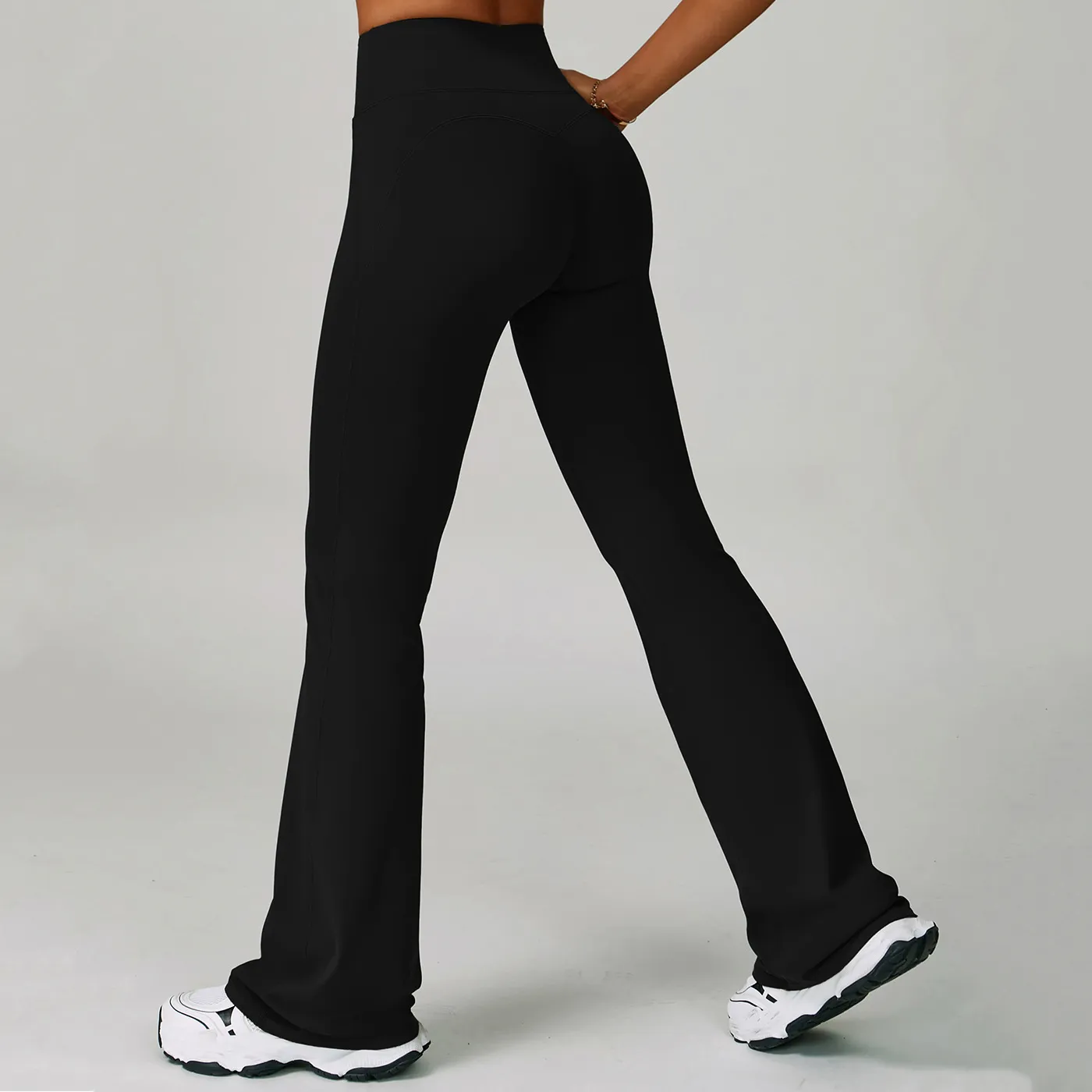 Cloud-Like High Waist Hip Lift Flared Trousers