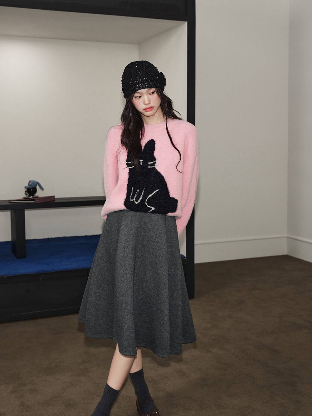 Rabbit Graphic Sweater