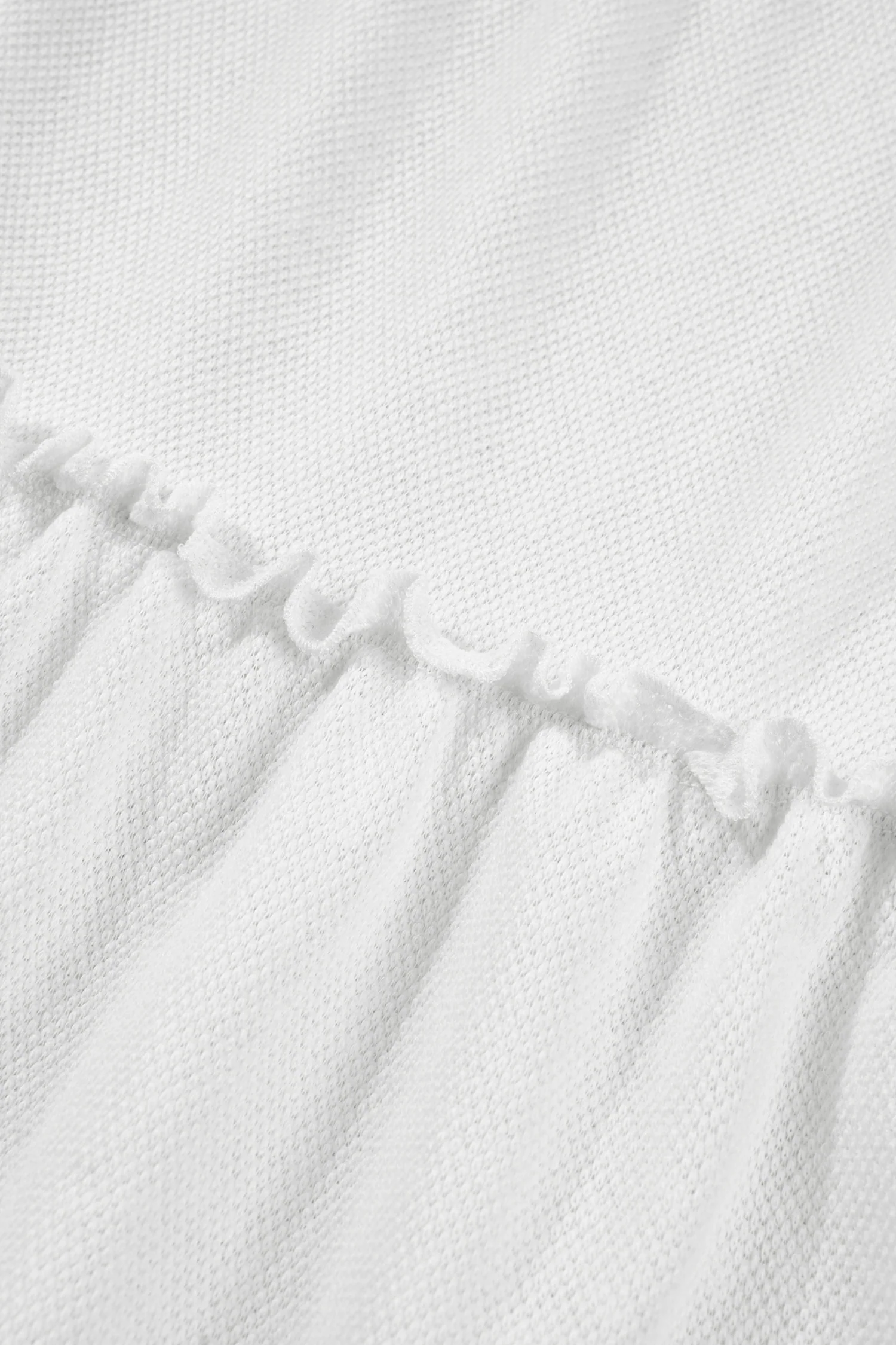 Cute White Tiered Frill Trim A-line Tank Top