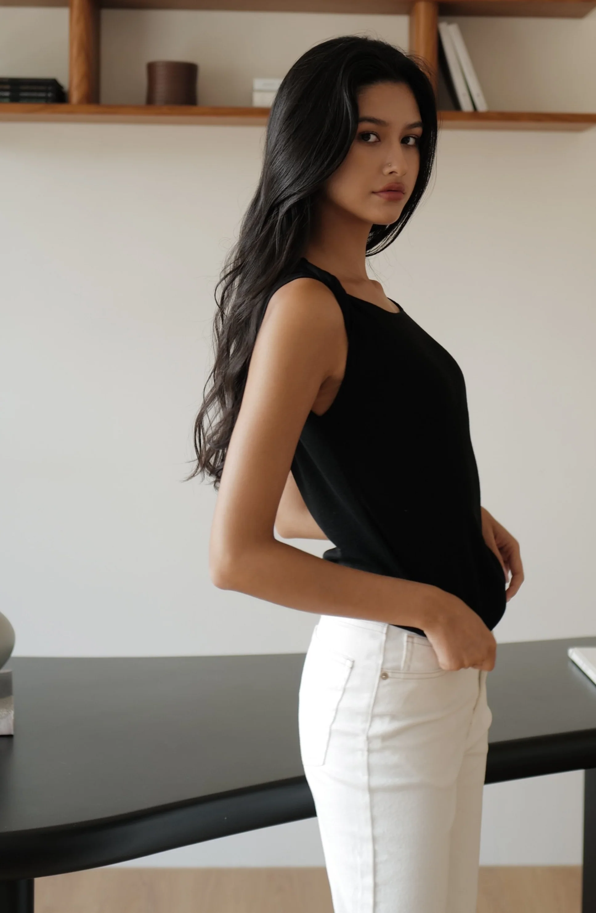 Midnight whisper knit top