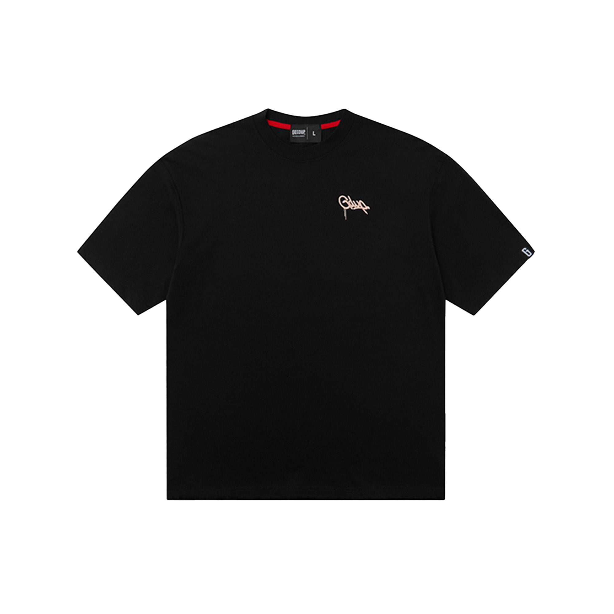 Geedup Handstyle EMB T-Shirt 'Black / Pink' (2024)