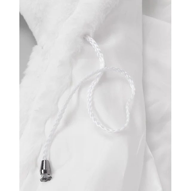 Jacket Coat Long Women's Black Sherpa Faux White Fur