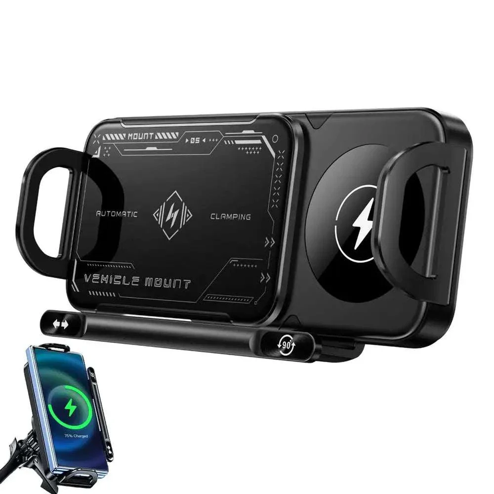 15W Wireless Car Charger Phone Holder (Vent Mount)