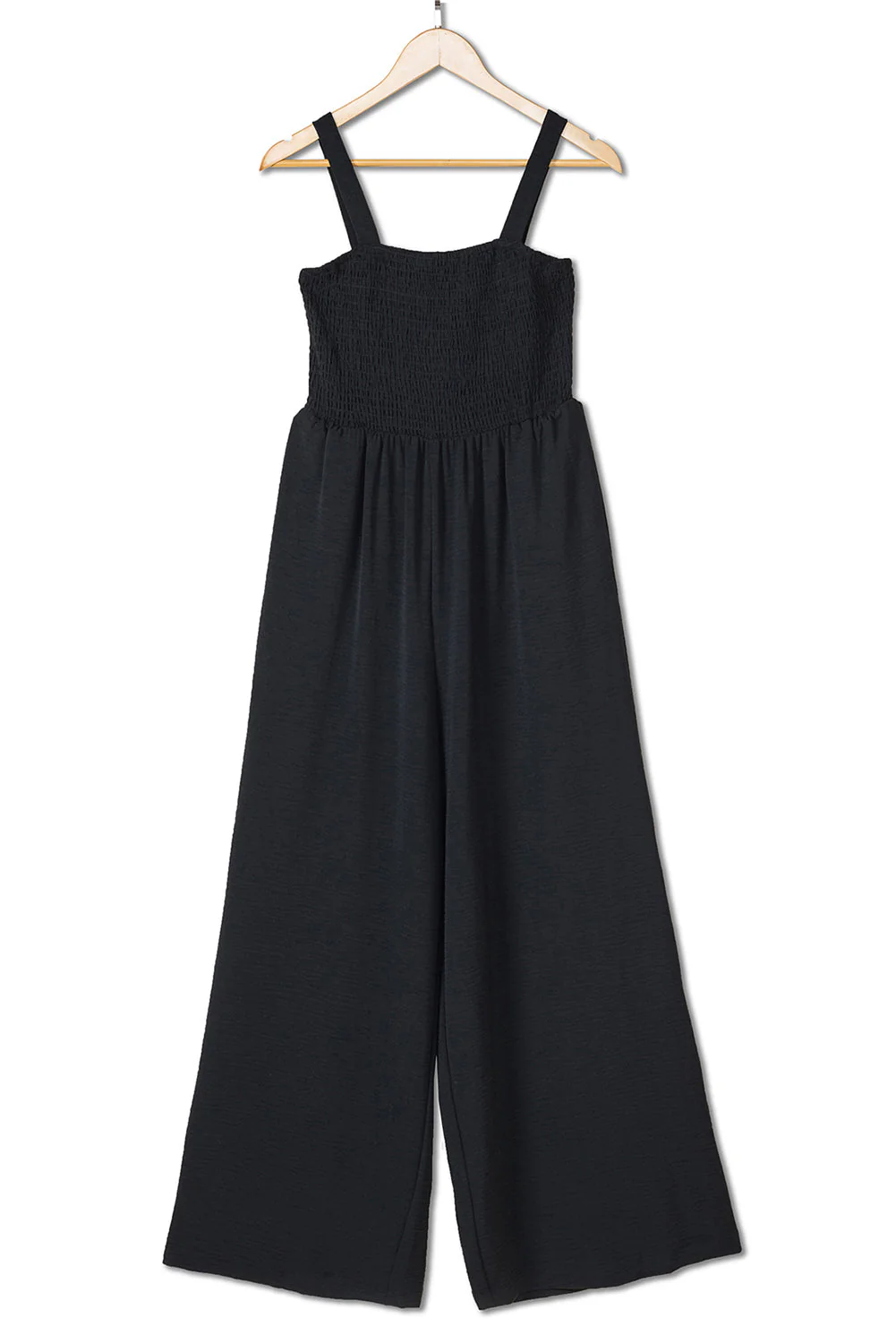 Smocked Sleeveless Wide Leg Jumpsuit