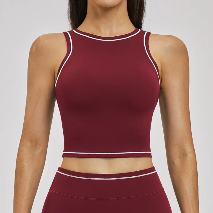 Women's Contrast Color Shockproof Yoga Vest