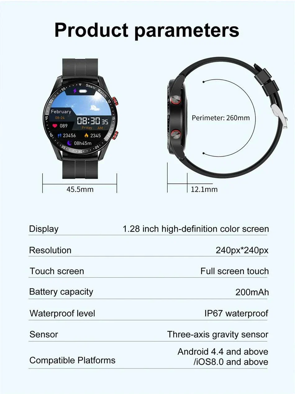 Prestige Pro ECG+PPG Smartwatch with Steel Bracelet