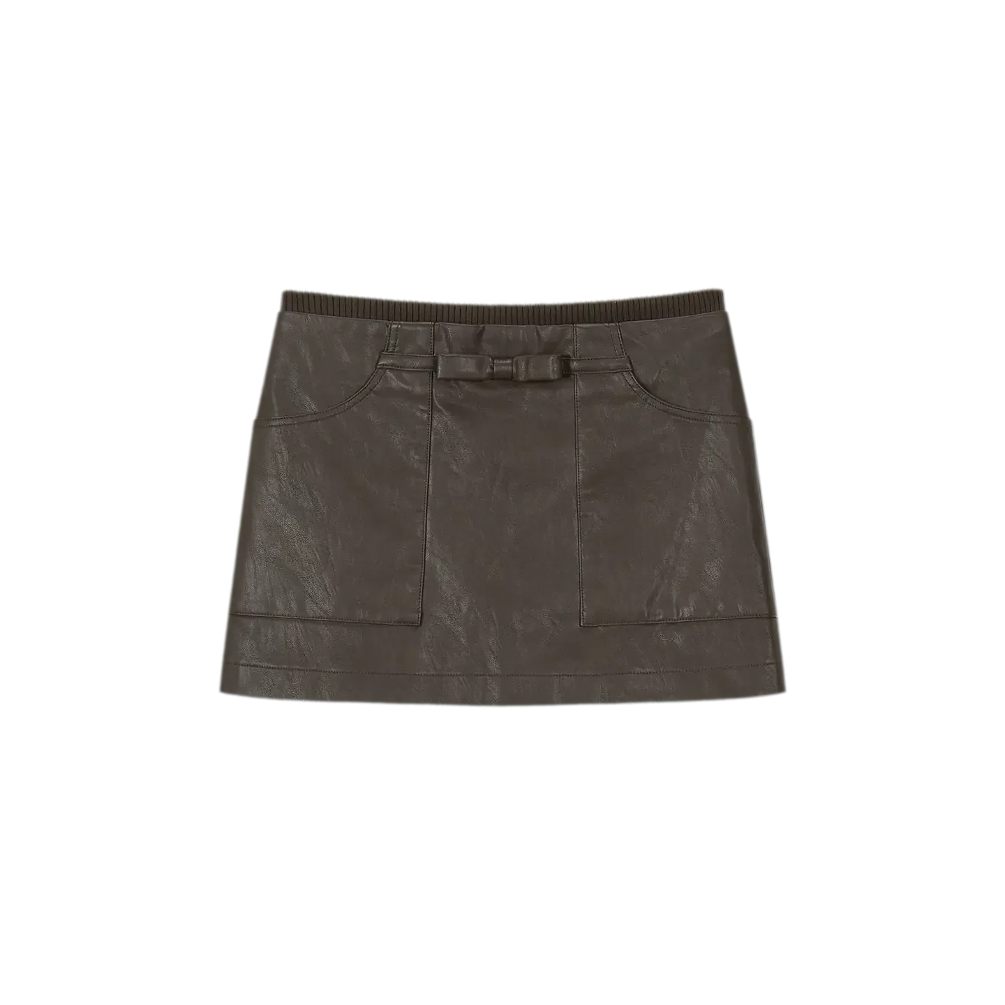 Textured Bow Mini Skirt