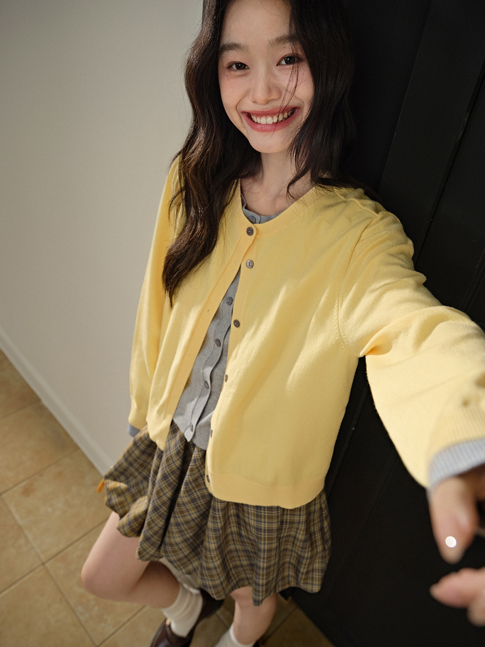 Fake Two-piece Cardigan