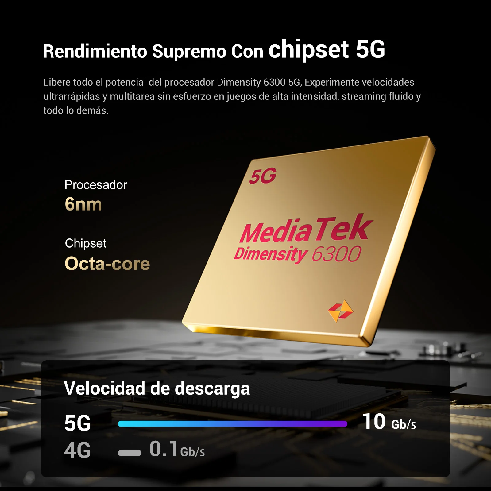 Fossibot F109 Dual Sim 256 Gb Negro 8 Gb Ram 5g