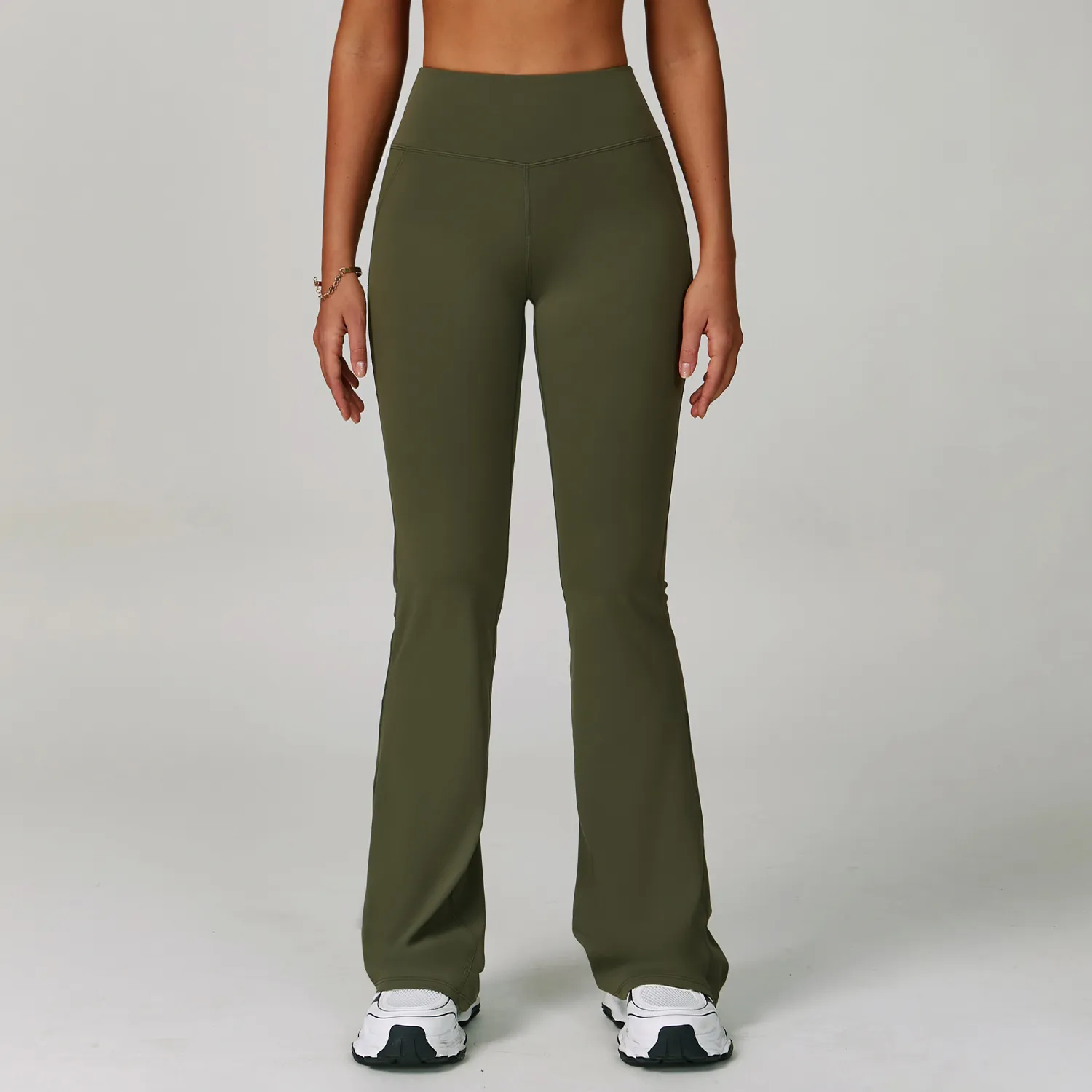 Cloud-Like High Waist Hip Lift Flared Trousers