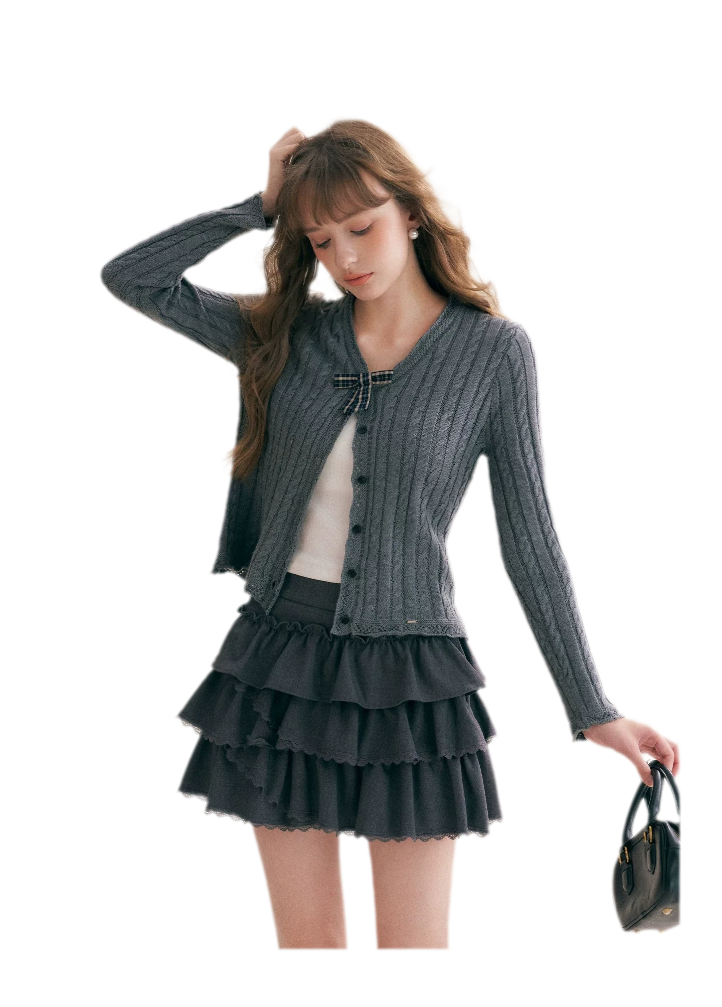 Layered Ruffle A-Line Skirt