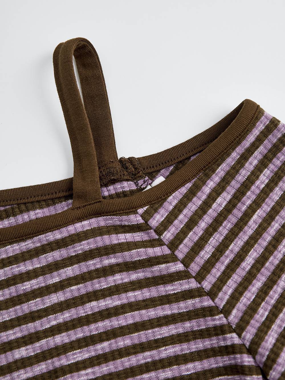 Striped One-shoulder Top