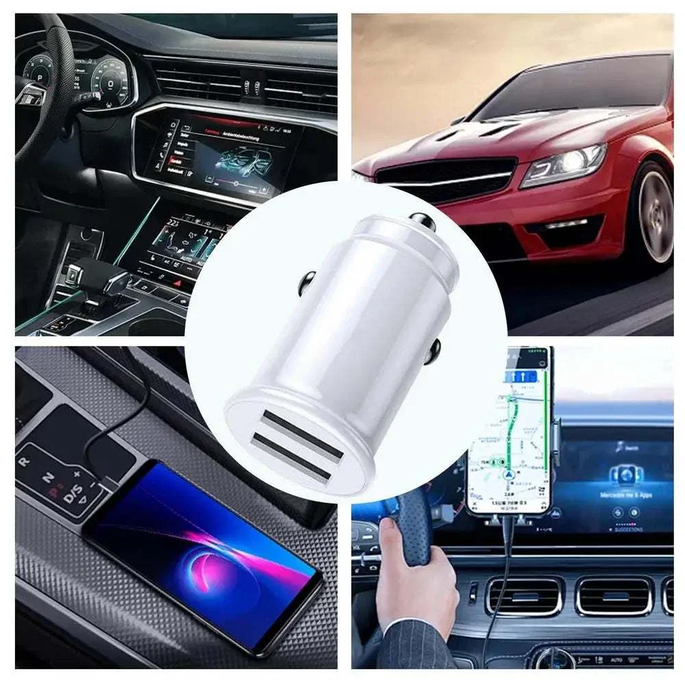 Dual USB Fast Car Charger 3.1A Compact Adapter