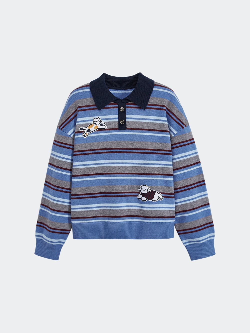 Striped Collared Sweater