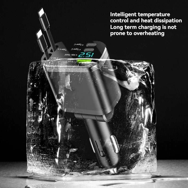 5-in-1 Retractable Fast Car Charger