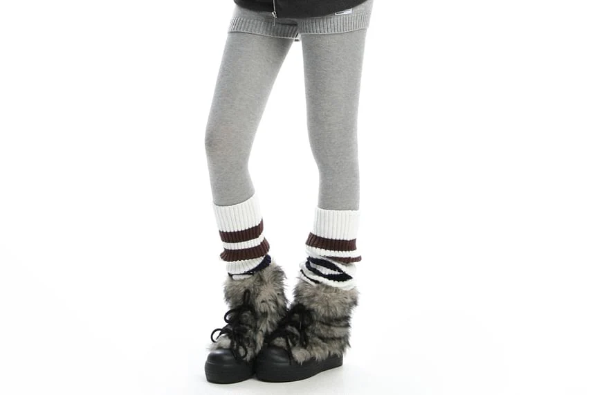 Collared Reversible Panel Faux Fur Zip Jacket