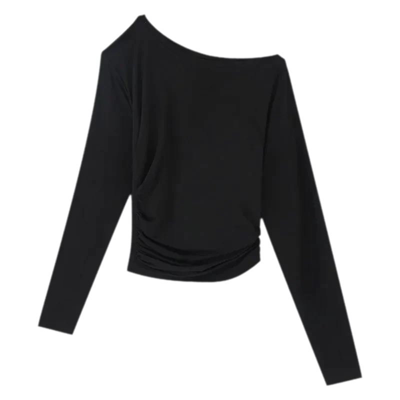 Lyocell Off-Shoulder Cropped Top