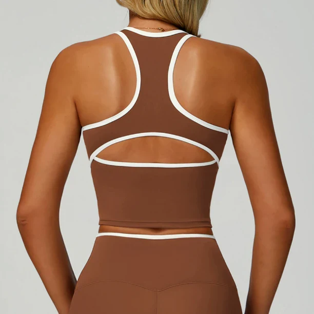 Women's Color Block Racerback Yoga Tank Top