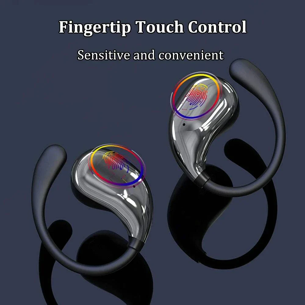 Bluetooth 5.4 Ear Hook Wireless Earbuds with LED Display