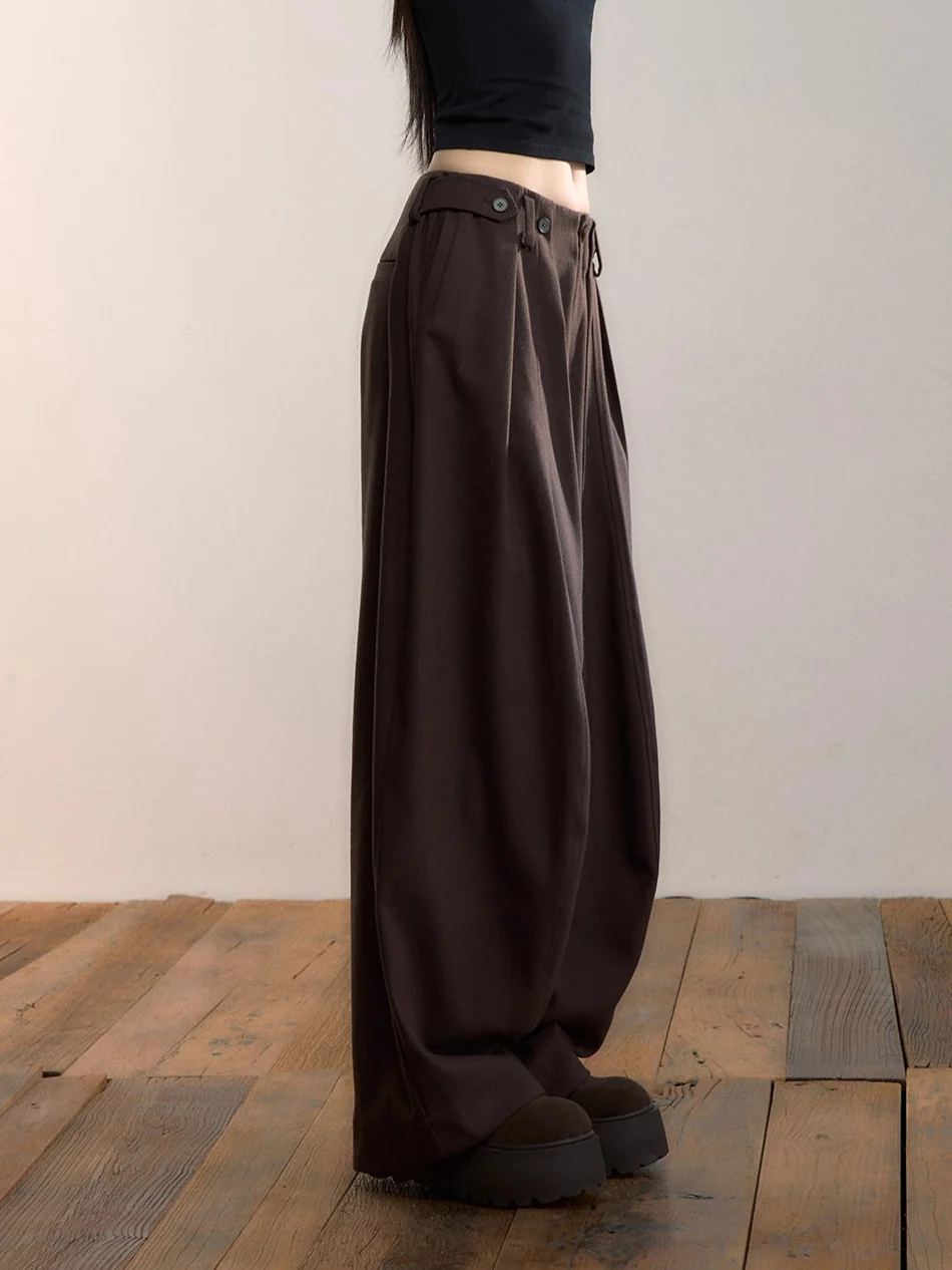 Tailored Pleated Wide-Leg Trousers