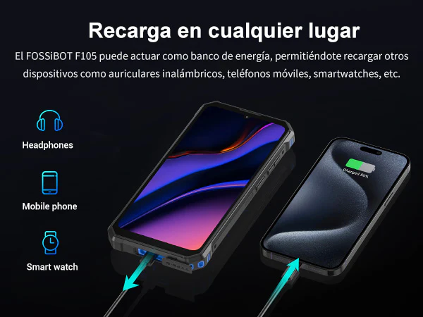 Celular Fossibot F105 Pro Dual Sim 64 Gb 4 Gb Ram 10300 Mah