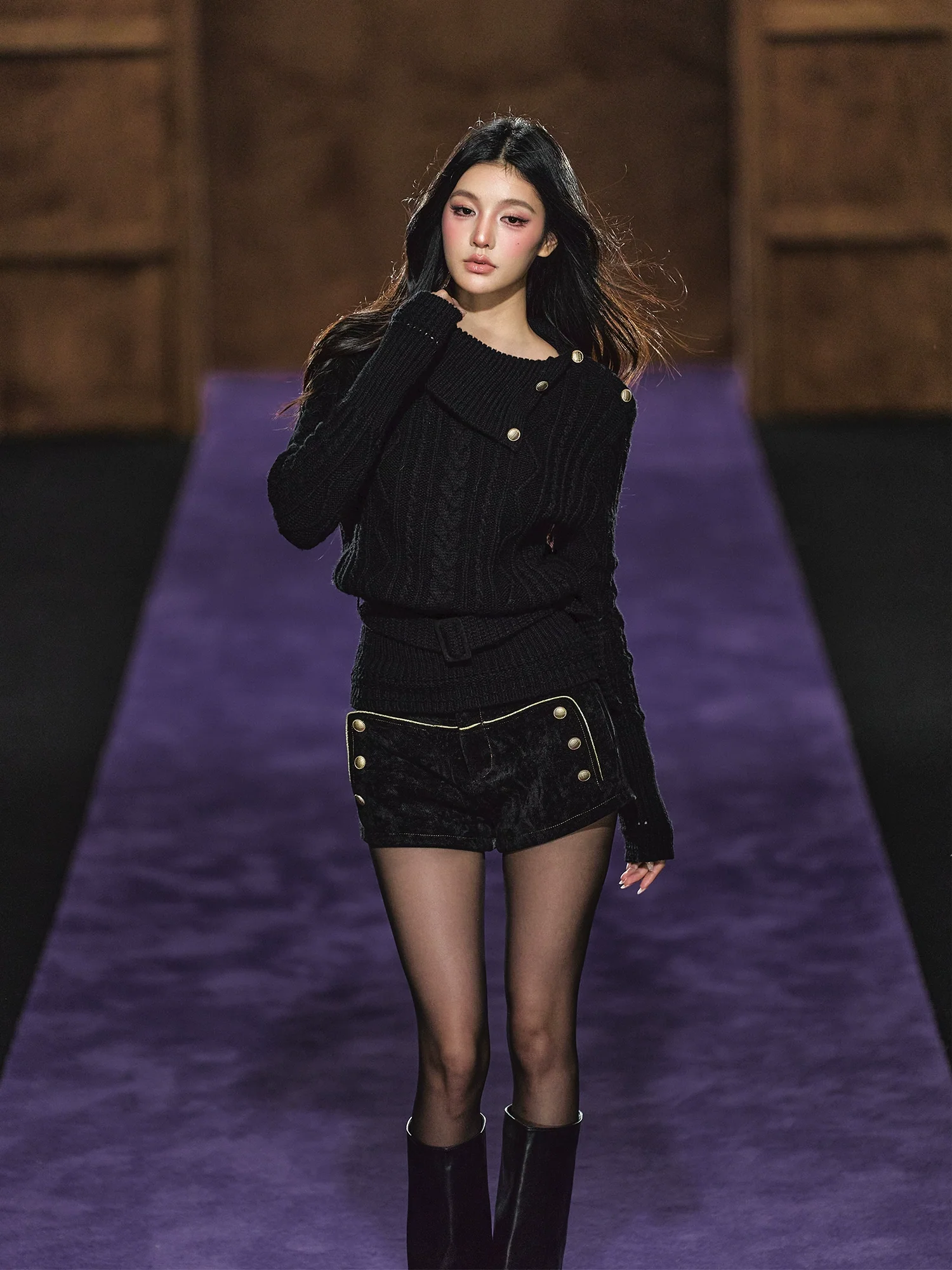 Australian Wool Cable Knit Turtleneck Sweater