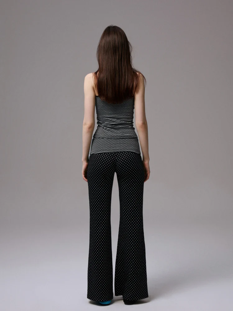 Polka Dot Stripe Double-Sided Tank Top