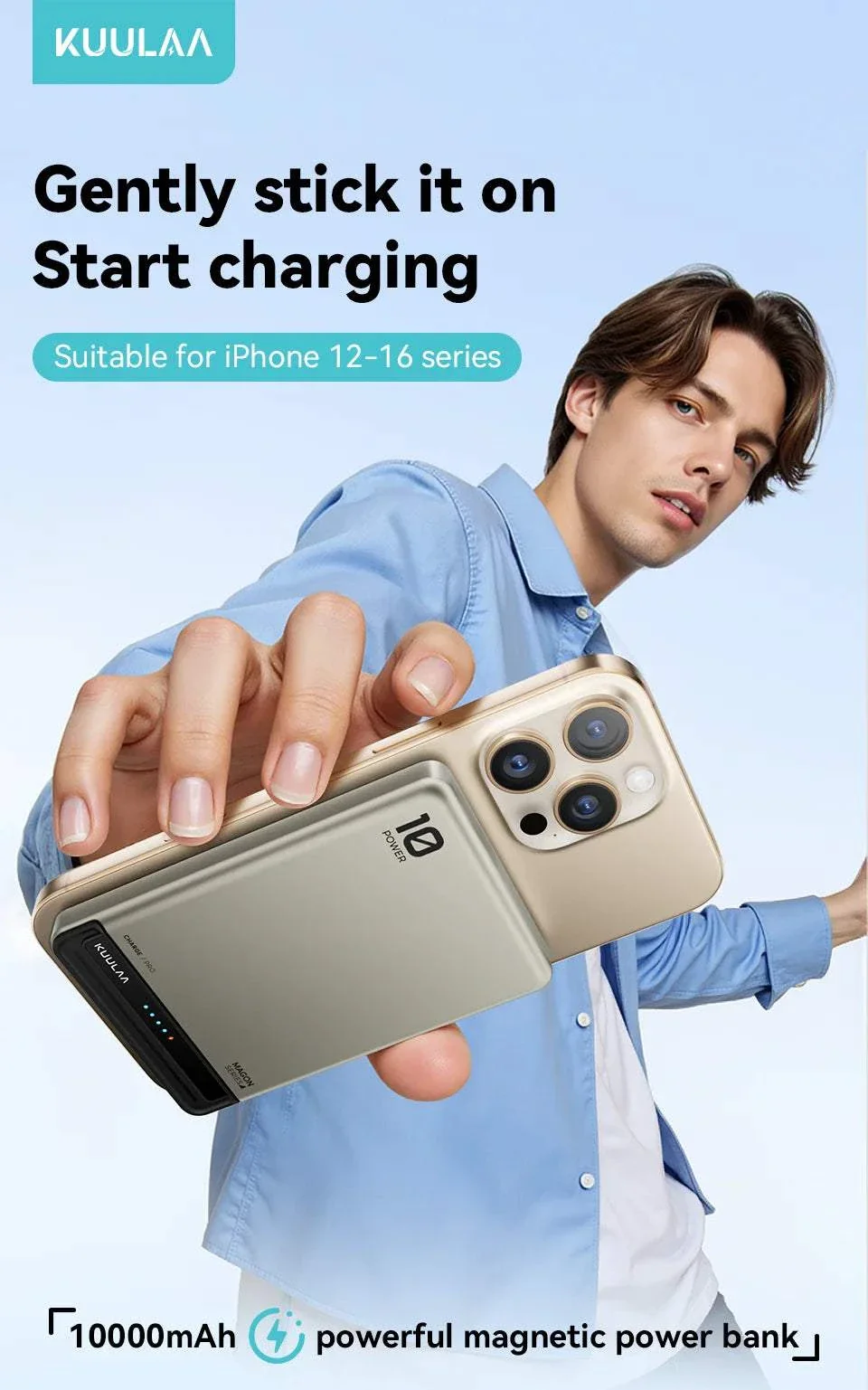 MagStream 10000mAh Magnetic Wireless Fast Charge Power Bank