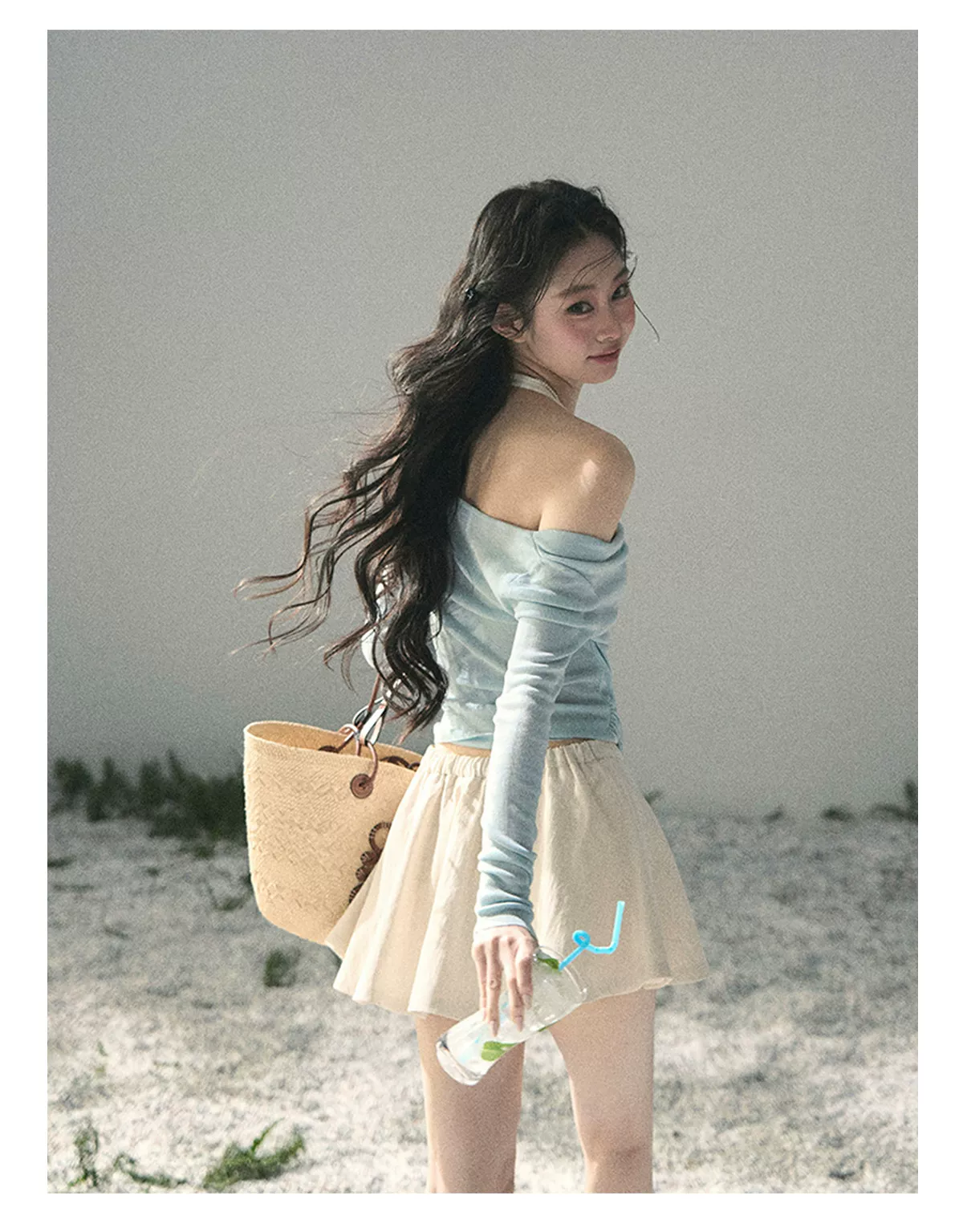 Sugar Frost Off-Shoulder Top
