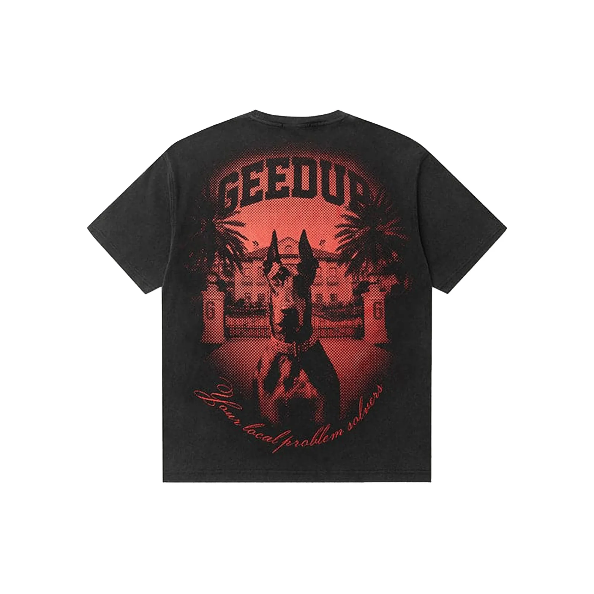 Geedup Dobermann T-shirt 'Washed Black / Red' (2025)