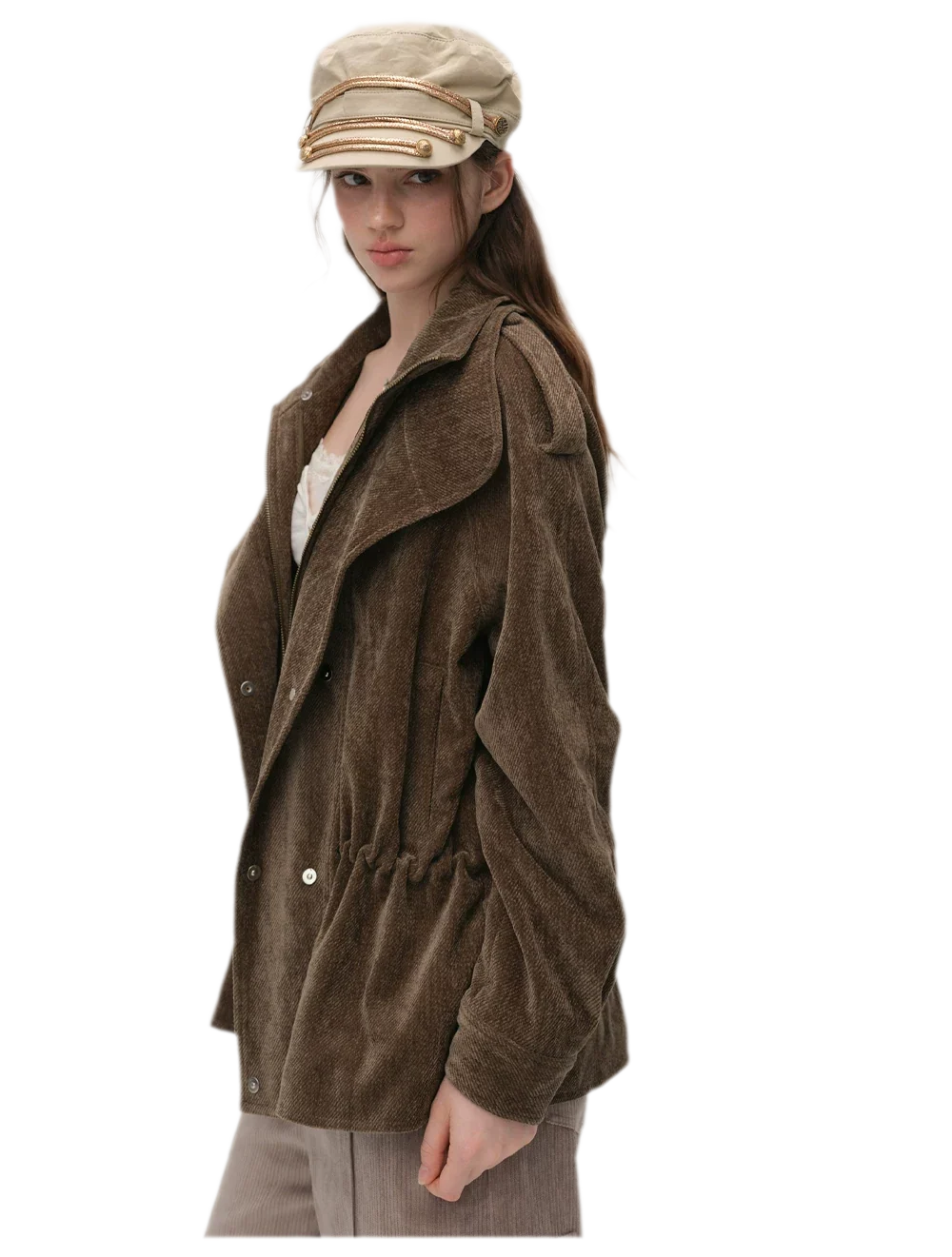 Chenille Cinched Down Jacket