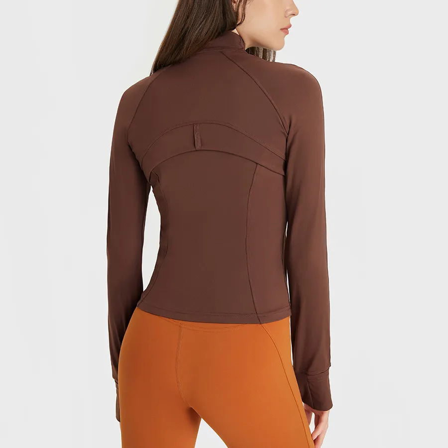 Full Zip Up Yoga Top Running Jackets