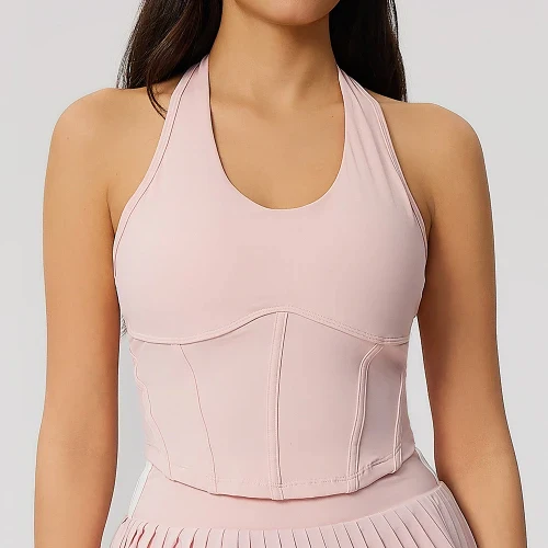 Halter Slim Tummy Control Yoga Fitness Tank Top 