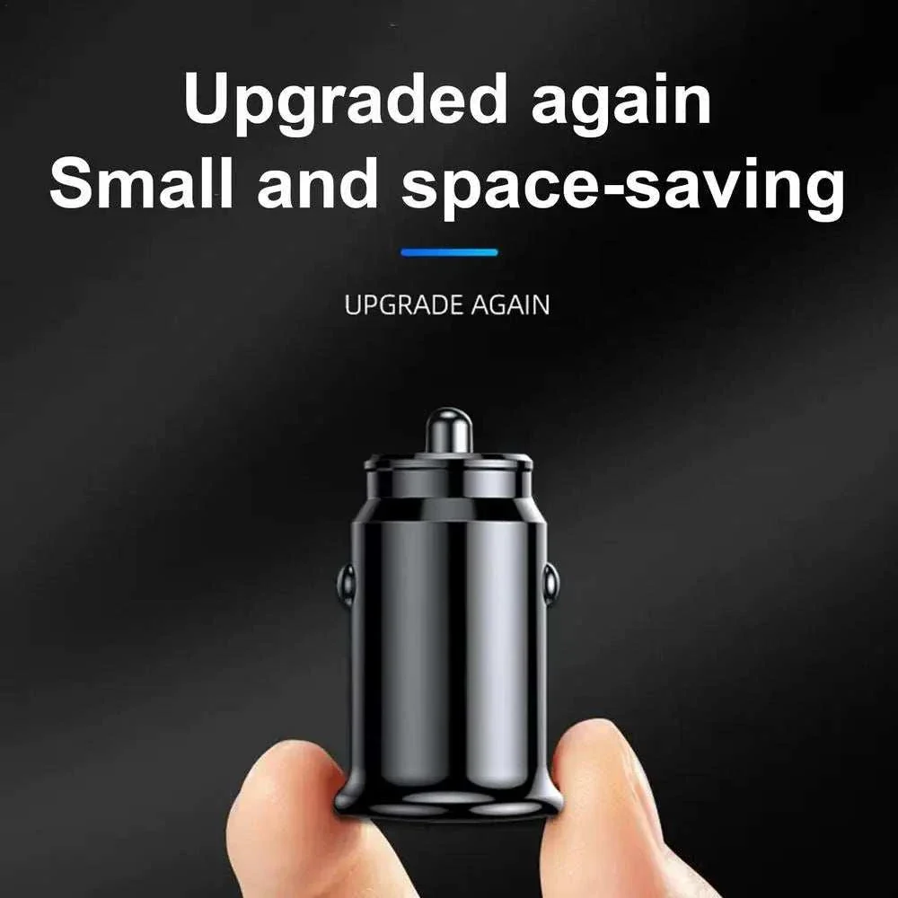 Dual USB Fast Car Charger 3.1A Compact Adapter