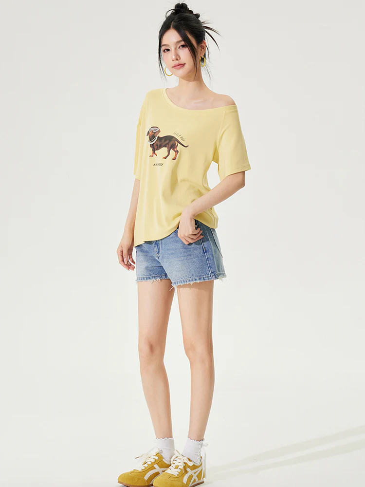 Dachshund Puppy Regular & Slant Shoulder T - shirt